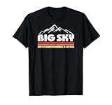 Vintage Big Sky Montana Mountain Retro Hiking Souvenir T-Shirt