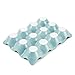 Flexzion Ceramic 12 Cups Egg Tray - Whole Dozen Porcelain Egg Holder Container Keeper Storage Organiser Decorative Serving Stand Serveware for Refrigerator Fridge Countertop Display Kitchen