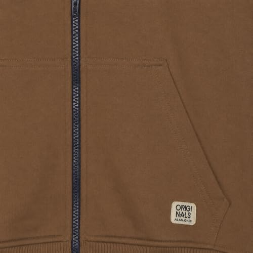 Image of Alan Jones Clothing Boys Hooded Sweatshirt | Full Zip Closure | Full Sleeves | Kangaroo Pocket | Regular Fit | Winter Jacket for Boys | Age 5-16 Years