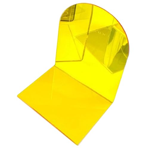 1 Pair Heavy Duty Clear Acrylic Book Ends, L Shaped Bookends, Non Skid Transparent Book Stoppers for Shelves Desk, Library
