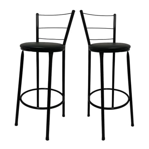 Kit 2 Banquetas Pretas para Áreas de Lazer e Casa, Reforçadas