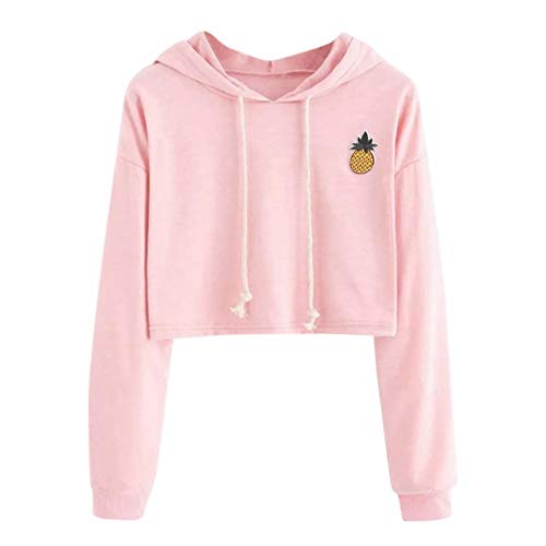 ZARLLE_Sudadera Mujer Sudaderas Cortas, Capucha Talla Grande Moda para Niñas Adolescentes Dibujos Animados Manga Larga, Camisetas Blusa Tops Mujer Verano de Algodón Casual