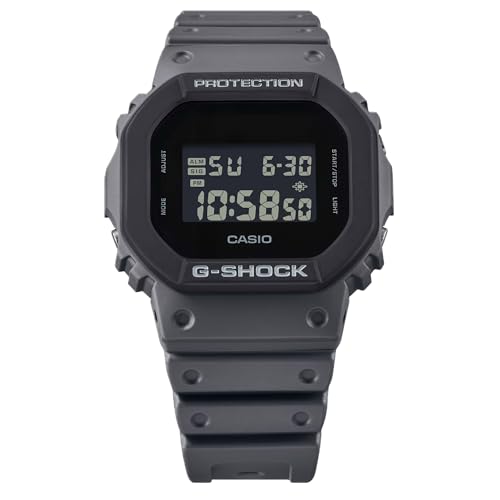 Image of Casio DW5610UU-8 Men's Classic Urban Utility Gray Resin Band Alarm Chronograph G Shock Watch