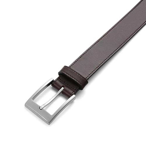 Image of MILORDE Men's Genuine Leather Dress Belt, Handmade, 100% Cow Leather, Fashion & Classic Designs for Work Business and Casual