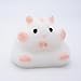 Hamster Shaped Taba Squishy Cute Soft Squishy Handmade Silicone Toys Stress Relief Squeeze Plaything Gifts (White)