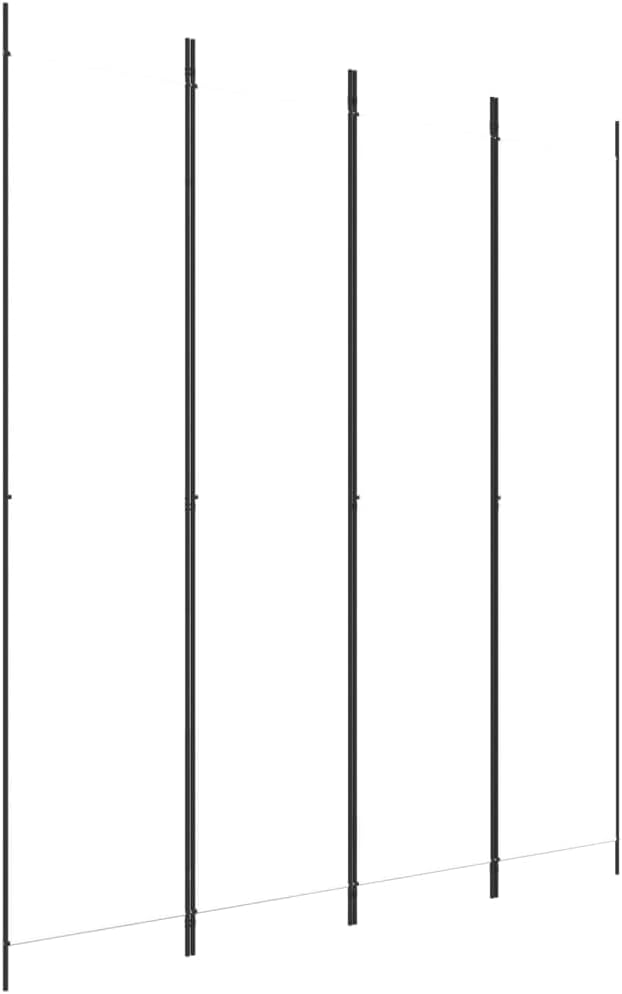 vidaXL 4-Panel Room Divider White 78.7"x86.6" Fabric - Foldable Screen for Privacy and Sunlight Protection, Easy Assembly, Durable Material