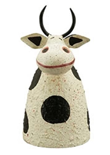 EXNER Zaunhocker Regalhocker Metallfigur Kuh schwarz-weiß als Rasse schwarz -bunt gefleckt