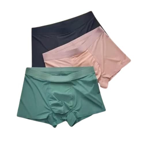 Men’s Ultra-Silk Soft Material | Ice-Silk Men's Short |Plain Underwear | Multi-Colored (Pack of 3) Multicolour-image-46