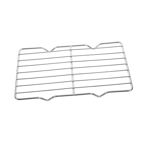 OFFSCH Rejilla de acero inoxidable para parrilla y barbacoa de 35 x 24 cm para barbacoa y horno, red separadora de aceite cuadrada compatible con bandeja de 40 x 30 cm, malla multifunción para asar y