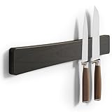 Magnetic Knife Holder for Wall, 16' Acacia Wood Knife Magnetic Strip No Drill Use as Tool Key Storage Knife Bar, Powerful Wall Mounted Knife Magnet for Refrigerator & Kitchen Utensil Organizer