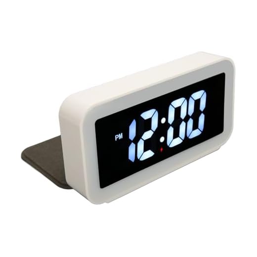 Reloj Despertador 3 en 1 con Espejo, Luz Nocturna Perpetua, Reloj USB, Reloj Magnético Plegable de 15W, Transferencia Nocturna a Casa para Lámpara, Radios Reloj (White)