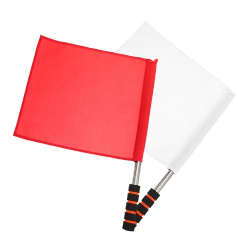 VICASKY 2Pcs Hand Signal Flags Commanding Referee Flags for Sports Events Lightweight and Easy to Use for Party Athletic Training and Patrol Activities