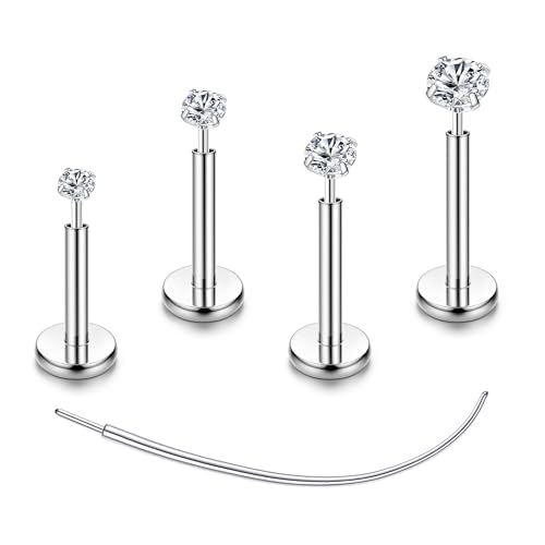 image for LOLIAS Flat Back Earrings Stud G23 Titanium Threadless Piercing Kit - 