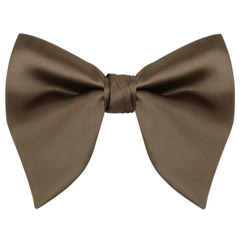 Image of Alizeal Velvet Pre-tied Adjustable Bow Tie for Men Oversize Formal Solid Tuxedo Bowtie