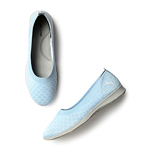 Image of Marc Loire Women's Lightweight Athleisure Knitted Active Wear Slip-On Ballerina Casual Shoes for Daily Walking