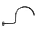 Purelux Shower Arm Extension High Arc Long Reach Water Outlet PJ1613 Stainless Steel Replacement Shower Arm with Gasket Flange, Oil Rubbed Bronze