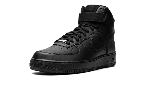Nike Tênis masculino Air Force 1 High '07, Preto/Preto, 9