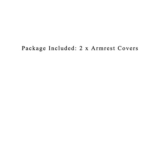 Trycooling 2 Set Polyester Removable Durable Machine Washable Office Chair Armrest Slipcovers Covers Pads (Length-30cm) (Flower)