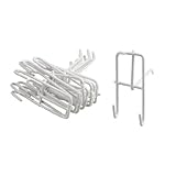 Ruilogod Metallgeschäft Gitter Wandhalterung Display Haken 3,9 Zoll 10 Stück Weiß