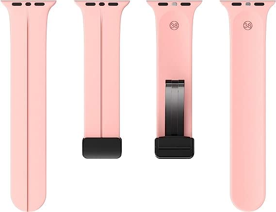 Image of Printme Silicone Sport Band Compatible with Apple Watch 38mm 40mm 41mm 42 mm 44 mm 45 mm 49 mm, Magnetic Clasp Adjustable Strap Compatible for iWatch Series SE Series 1-8