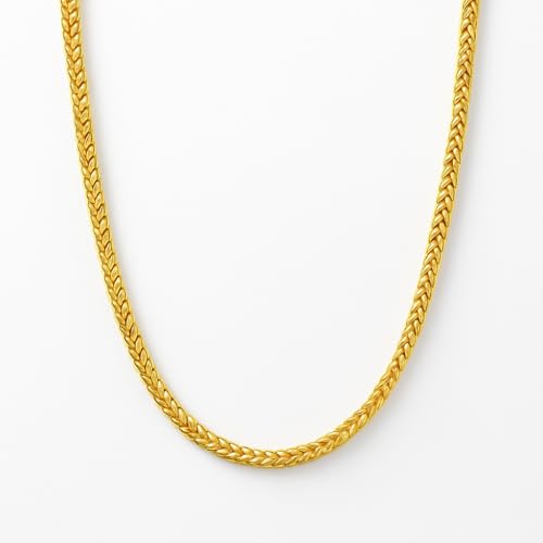 Italian Real 10K Solid Yellow Gold Franco Chain Necklace for Men & Women Radiant Diamond Cut with Lobster Claw Clasp 10K Real Gold Jewelry (1.0mm-2.5mm)2