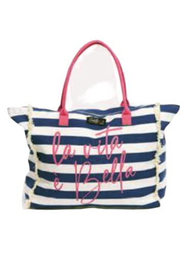 Imagen de Bolso de playa grande con cremallera Bolso de playa grande mujer Bolsa Americana de cuerda estilo marinero yacht style