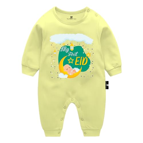 Image of The Peppy Tend inchMy First Eid Baby Unisex Printed 100% Cotton Full Rompers Full Sleeves Regular Fit