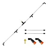 4 Nozzles Metel Boom Wand with 1/4' and 3/8' Brass Fitting, Sprayer Boom Equipped with Two Types Nozzles, Durable...