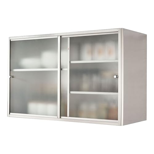 Armoire de rangement en métal mural avec ses étagères réglables - 2