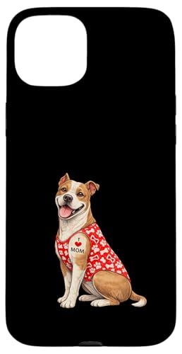 Pitbull Mom I Love Mom �^�g�D�[ �s�b�g�u�� �I�[�i�[�s�b�g�u���Y �}�} �X�}�z�P�[�X iPhone 15 Plus �p