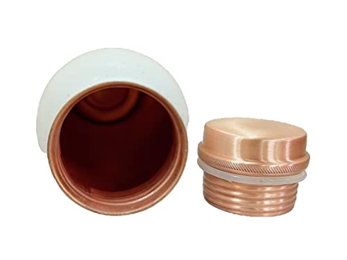 KC Pure Copper Designer Water Bottle with Advanced Leak Proof Protection and Joint Less, Ayurvedic and Yoga Health Benefits. (1000ml, 1Unit) With Meditation Design