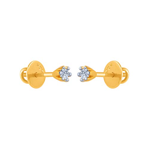 P.C. Chandra Jewellers 18k (750) Yellow Gold and Diamond Stud Earrings for Women - Image 3