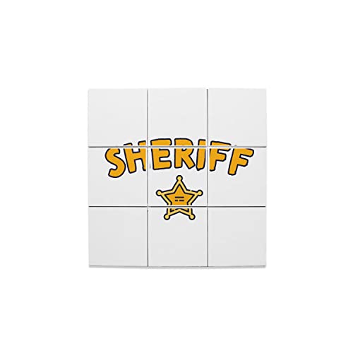 Carreaux Céramique Décoratif BD Étoile Sheriff Police 32,4x32,4cm