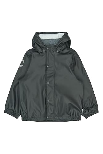 Mikk-line Unisex Children's Rain Jacket Waterproof and Windproof Rain Jacket Girls and Boys with Reflectors and Hood Removable Lightweight Mud Jacket Oeko-Tex, black, 122 Mikk-line Unisex Children's Rain Jacket Waterproof and Windproof Rain Jacket Girls and Boys with Reflectors and Hood Removable Lightweight Mud Jacket Oeko-Tex, black, 122