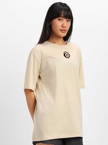 Image of JUNEBERRY 100% Pure Cotton Oversized Baggy Fit Official Disney Merchandise Cool & Goofy Graphic Printed T-Shirt for Women (Characters: Moana, Pooh & Lion King)