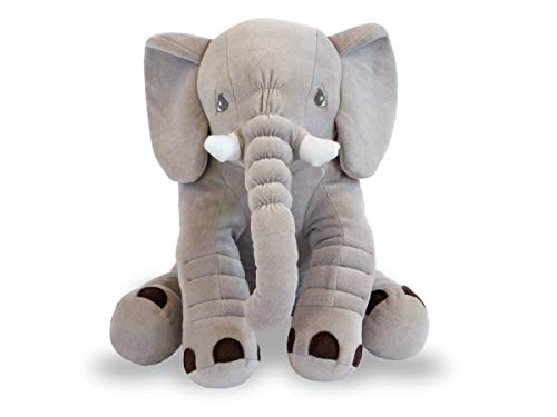 Elefante de Pelúcia Plush 60cm - Cinza