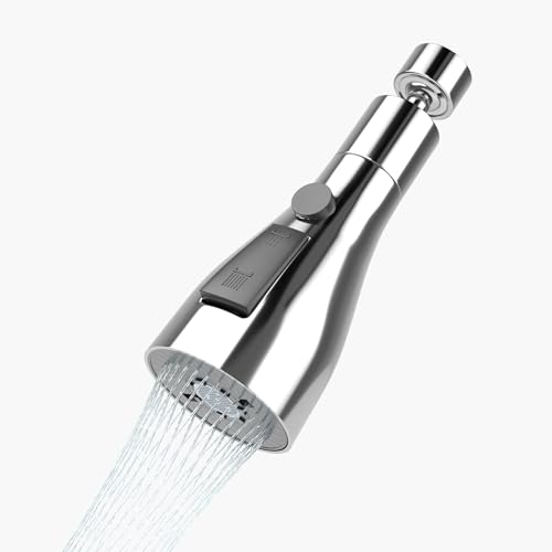 TERRIFI Faucet Spray Head, 360°Swivel Spout FM22 M24 Tap Spray Head Attachment, G1/2 Kitchen Taps 3 Modes Spray Tap Adapter Kitchen Sink Taps