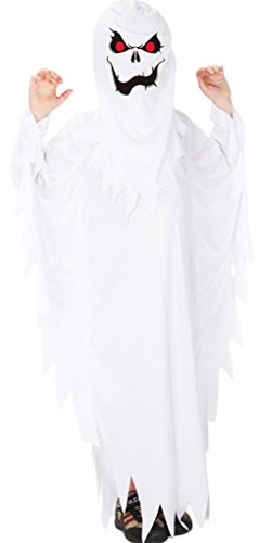 GIFT TOWER Costume Démon Fantôme Diable Enfant Fille Garçon pour 4-12ans Déguisement Halloween Cosplay Size1