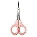 3Pcs Pink Eyebrow Scissors, Small Scissors Beauty, Stainless Steel Trimming Scissors for Eyebrow Eyelash Extensions, Facial Hair Removal Grooming Scissors Skin Care Tools