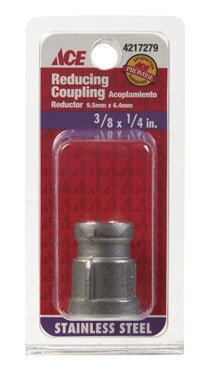 Smith-Cooper 3/8 in. FPT x 1/4 in. Dia. FPT Stainless Steel Reducing Coupling