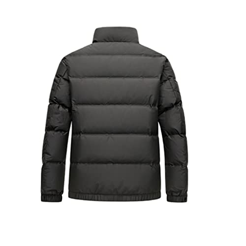 Men's Thickened Down Jacket Men's Winter Windproof Casual Warm Standing Collar Thick Jacket(2XL)4
