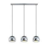 Lindby Pendelleuchte 'Daymien' (Modern) in Chrom aus Metall u.a. für Wohnzimmer & Esszimmer (3 flammig, E27) - Deckenlampe, Esstischlampe, Hängelampe, Hängeleuchte, Wohnzimmerlampe
