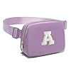Gitus Birthday Gifts for 8 9 10 11 12 13 Year Old Girls Personalized Fanny Pack Crossbody Bags with Initial Letter Patch Belt Bag for Teen Girls Cute Trendy Stuff Travel Essentials (Lavender-A) #5