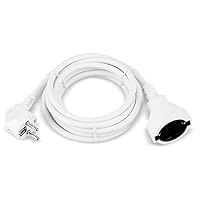 REV Verlängerungskabel - Verlängerung 3m mit Winkelstecker, 3680W, weiß – Ansicht 2