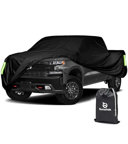 Image of Truck Cover Waterproof All Weather - Heavy Duty Outdoor Full Pickup Cover Rain Sun UV Protection - Universal Fit for Ford F150, Dodge Ram 1500, Chevy Silverado Length Up to 230 inch