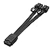 Aukuoy 12VHPWR Cable Extension, 16 Pin(12+4) Female to Dual PCIe 8 Pin(6+2) Male GPU, PSU Conversion Cable for Power Supply 6.8 in(17cm)