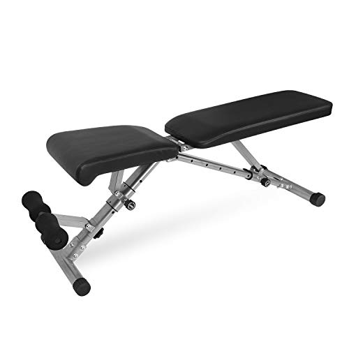 ER KANG Adjustable Weight Bench, 600 lbs Weight Capacity Foldable Workout Bench, Decline/Incline/Flat for Home Gym, Strength Training, Weightlifting