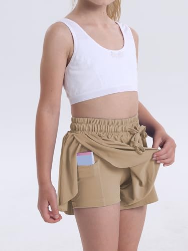 Image of Flowy Shorts for Teen Girls Athletic Running Youth Butterfly Shorts