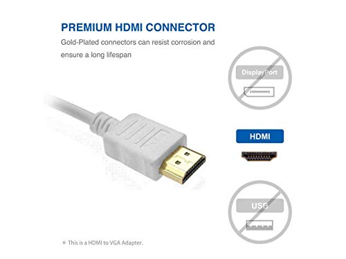 Image of Tobo HDMI to VGA Gold Plated High-Speed 1080P Active HDTV HDMI to VGA Adapter Converter Male to Female with Audio Cable-TD-167TC.