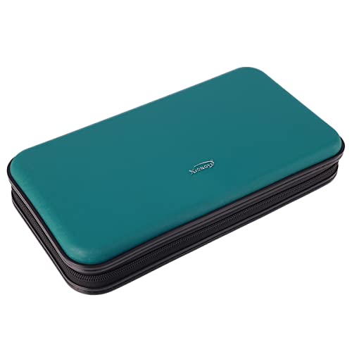 Xiongye Cd Dvd Case, 72 Capacity Heavy Duty Wallet, Dvd Cd Case Holder For Car, Hard Shell Sturdy Case, Cd Disk Holder, Dvd Disc Binder, Booklet, Protective Blu-Ray Wallet (72 Capacity,Dark Green) #TOP3